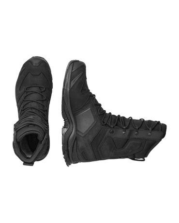 Salomon XA Forces 8 GTX Black vista superior y lateral, ajuste con cordones y diseño táctico impermeable